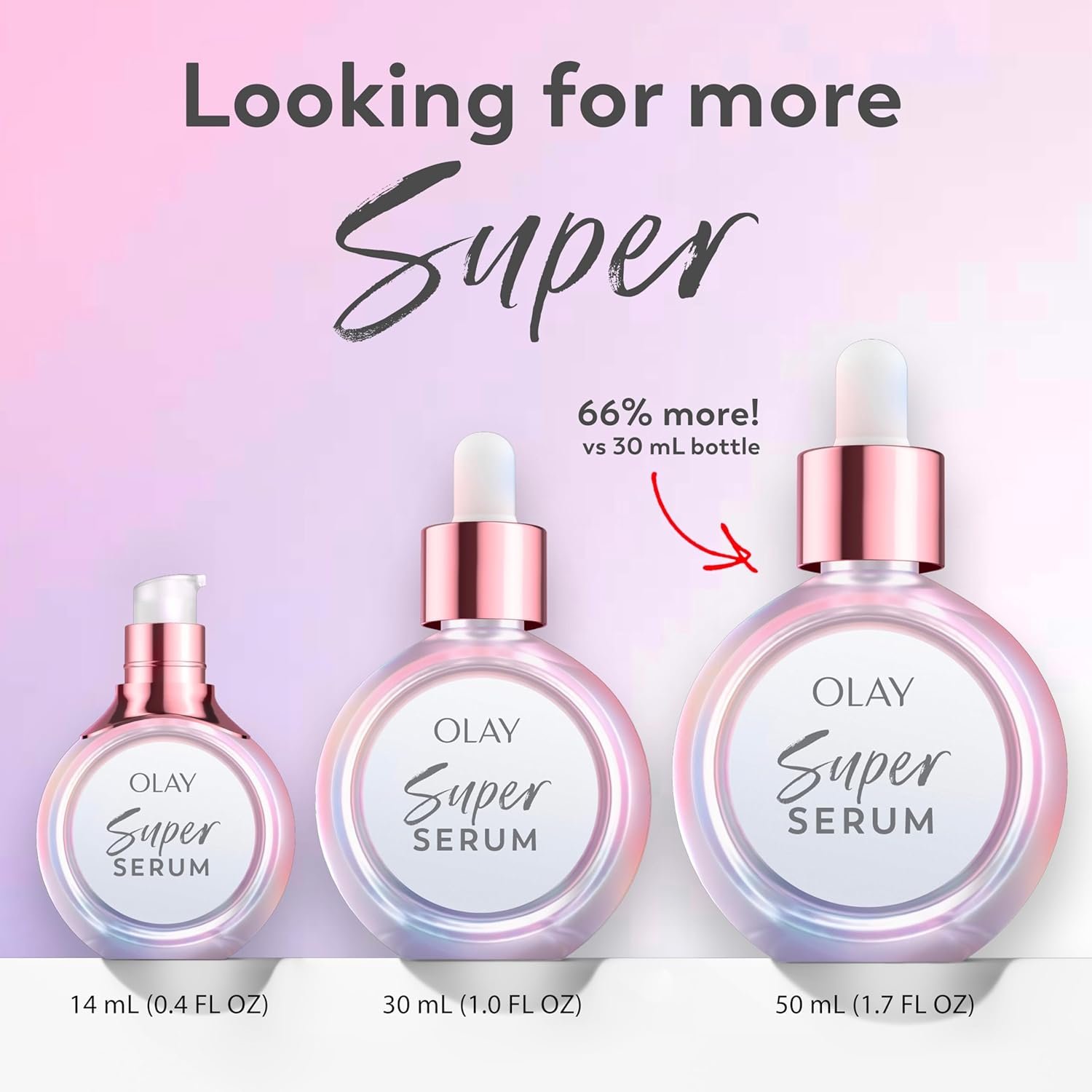 Olay Super Serum – Niacinamide, Vitamin C & E, Collagen Peptide, AHA – 5-in-1 Skin Care Benefits for Face – Healthy Glow, Brightening, Hydrating, Smoothing, Firming, Evens Tone, Anti-Aging, 1.7 Oz
